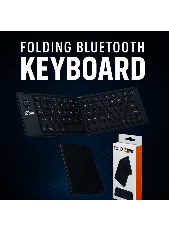 زيرو لوحة المفاتيح الصغيرة القابلة للطي بتقنية البلوتوث تعمل على نظامي التشغيل أندرويد و iOS وتدعم وظيفة البلوتوث - Image 2